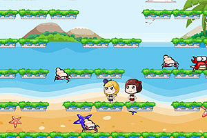 美少女海边度假