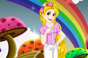 时尚的长发公主