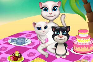 和安吉拉一家去野餐