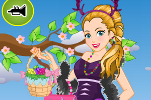 复活节的小女孩