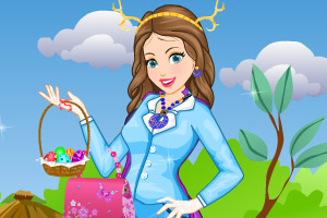 复活节的小女孩
