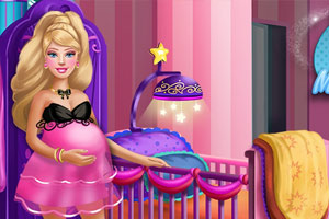 芭比布置婴儿房