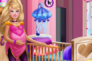 芭比布置婴儿房
