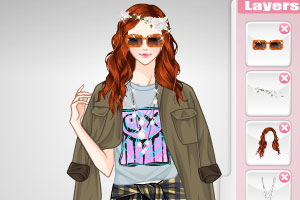 女孩的美丽春装