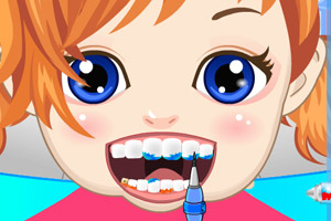 可爱的宝贝看牙医