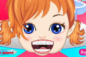 可爱的宝贝看牙医