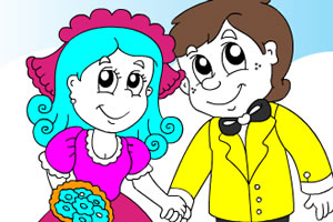 新婚夫妻填颜色