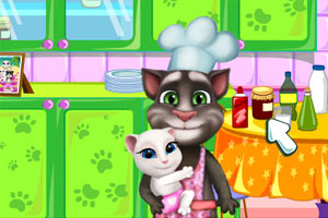 汤姆猫制作蛋糕