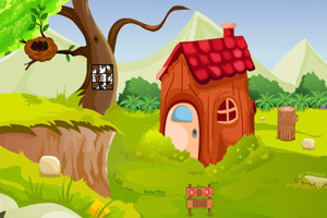 可爱的小鸟逃出鸟笼