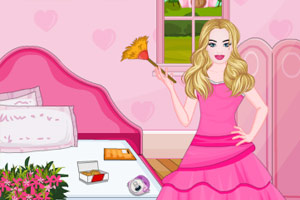 芭比公主打扫房间