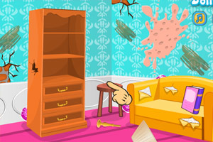 芭比脏乱的卧室