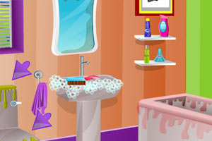 怪物高打扫浴室