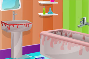 怪物高打扫浴室