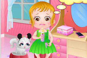 可爱宝贝的家中spa