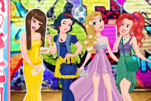 迪士尼公主的现代装