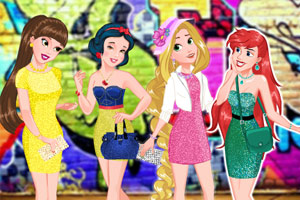 迪士尼公主的现代装