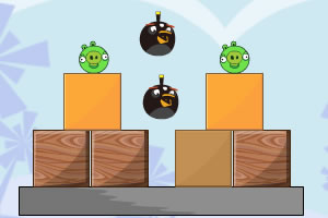 愤怒小鸟炸绿猪