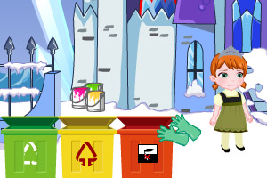 宝贝安娜推雪人