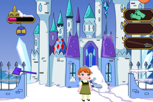 宝贝安娜推雪人