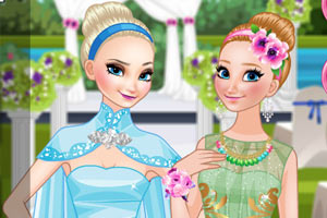 新娘艾莎伴娘安娜