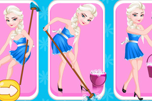 艾莎打扫脏乱房间