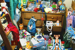 混乱的房间找东西