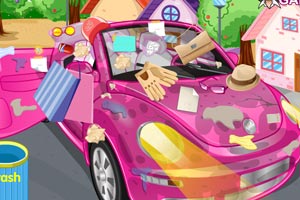 清洁粉色小轿车3