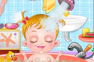 可爱宝贝爱洗澡