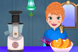 冰雪公主做果汁