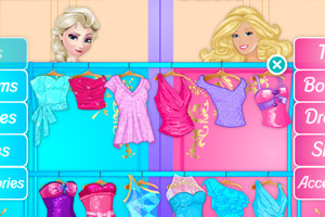 艾莎和芭比时装比赛