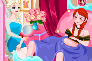 艾莎给安娜接生