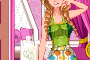 安娜的拼接背带裤