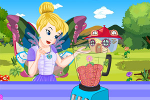 精灵做草莓冰淇淋