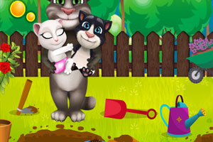 汤姆猫一家种花