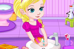 艾莎宝贝去厕所