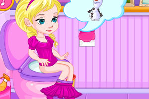 艾莎宝贝去厕所