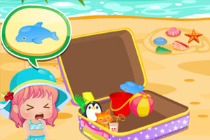 宝贝的海滩一日游