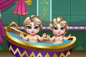 艾莎照看双胞胎