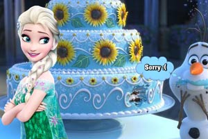 艾莎为安娜做蛋糕