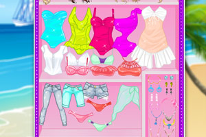 时尚的海边女孩