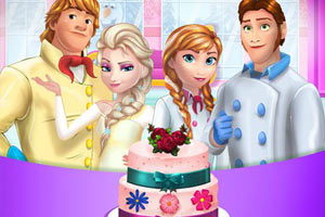 冰雪家族做蛋糕