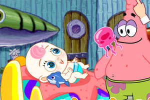 海绵宝宝照顾小宝贝