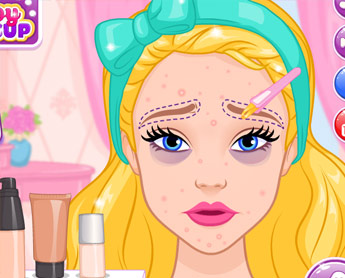 芭比的精致妆容