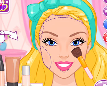 芭比的精致妆容