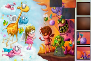 3D卡通人物拼图