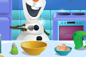 雪宝制作冰淇淋