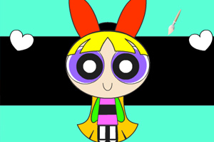 飞天小女警填色