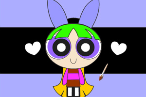 飞天小女警填色