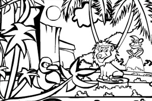 美丽动物园上色