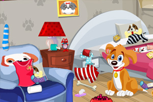 打扫小狗的房间